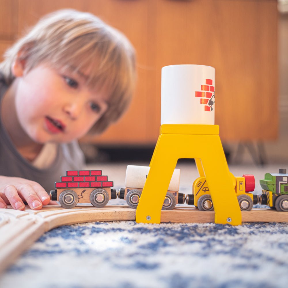 Construction Train - Wooden Toy - Toby Tiger