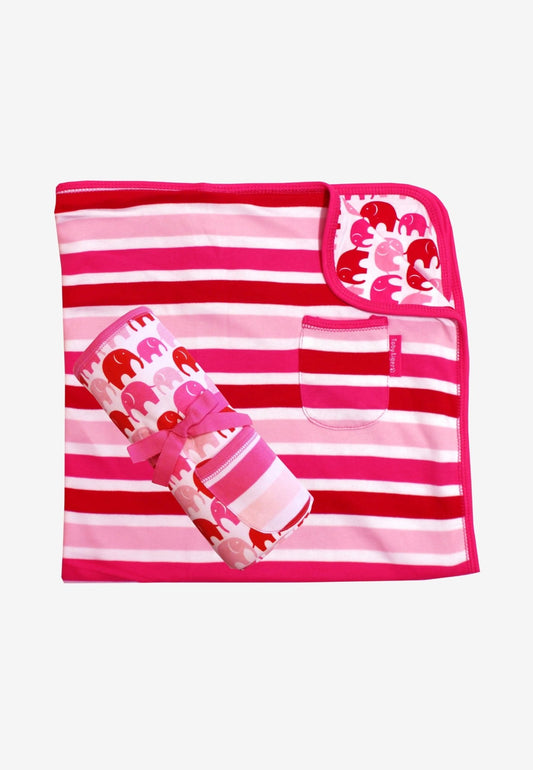 Organic Pink Elephant Blanket - Toby Tiger