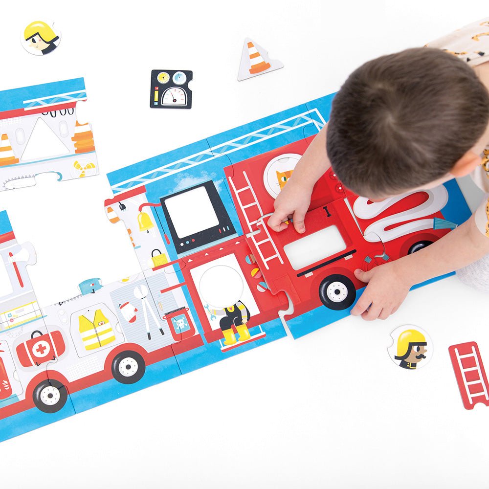 Banana Panda Make-a-Match Fire Truck Puzzle - Toby Tiger
