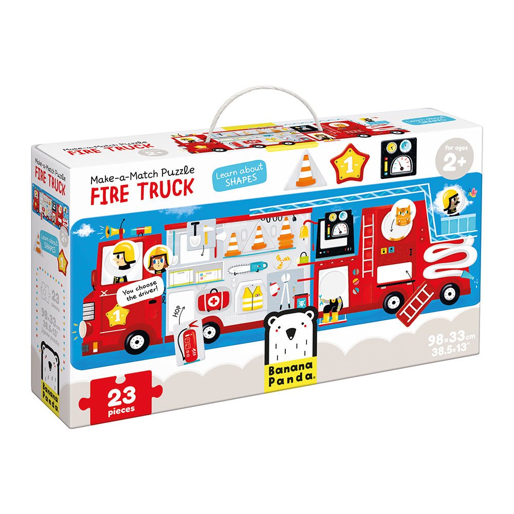 Banana Panda Make-a-Match Fire Truck Puzzle - Toby Tiger