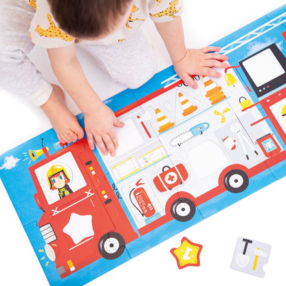 Banana Panda Make-a-Match Fire Truck Puzzle - Toby Tiger
