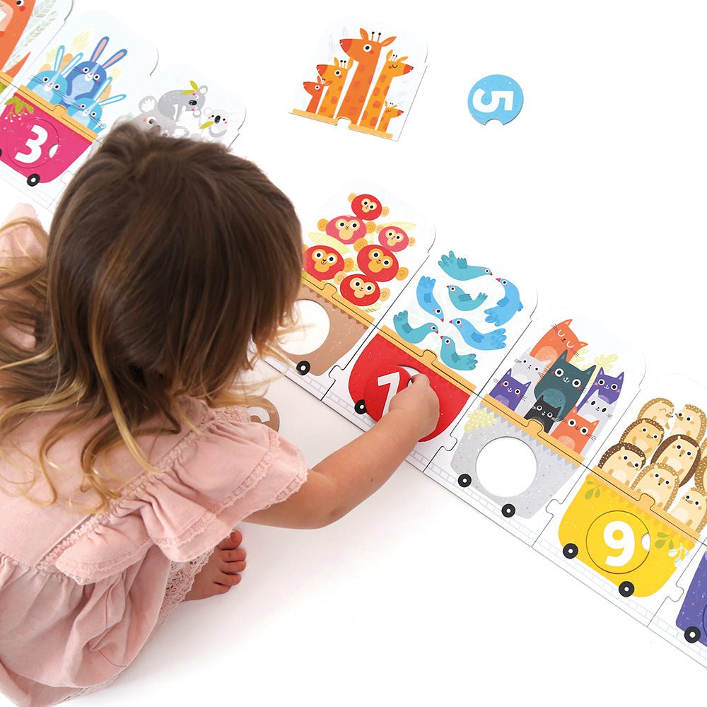 Banana Panda Make-a-Match Number Train Puzzle - Toby Tiger