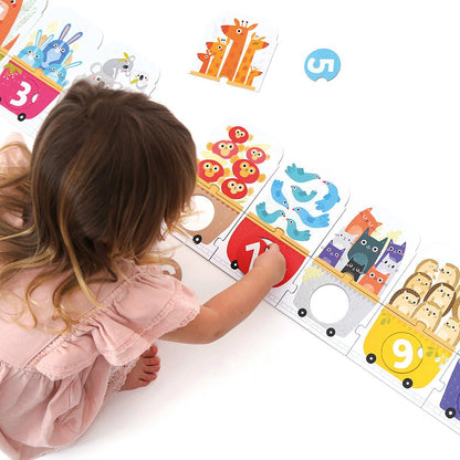 Banana Panda Make-a-Match Number Train Puzzle - Toby Tiger