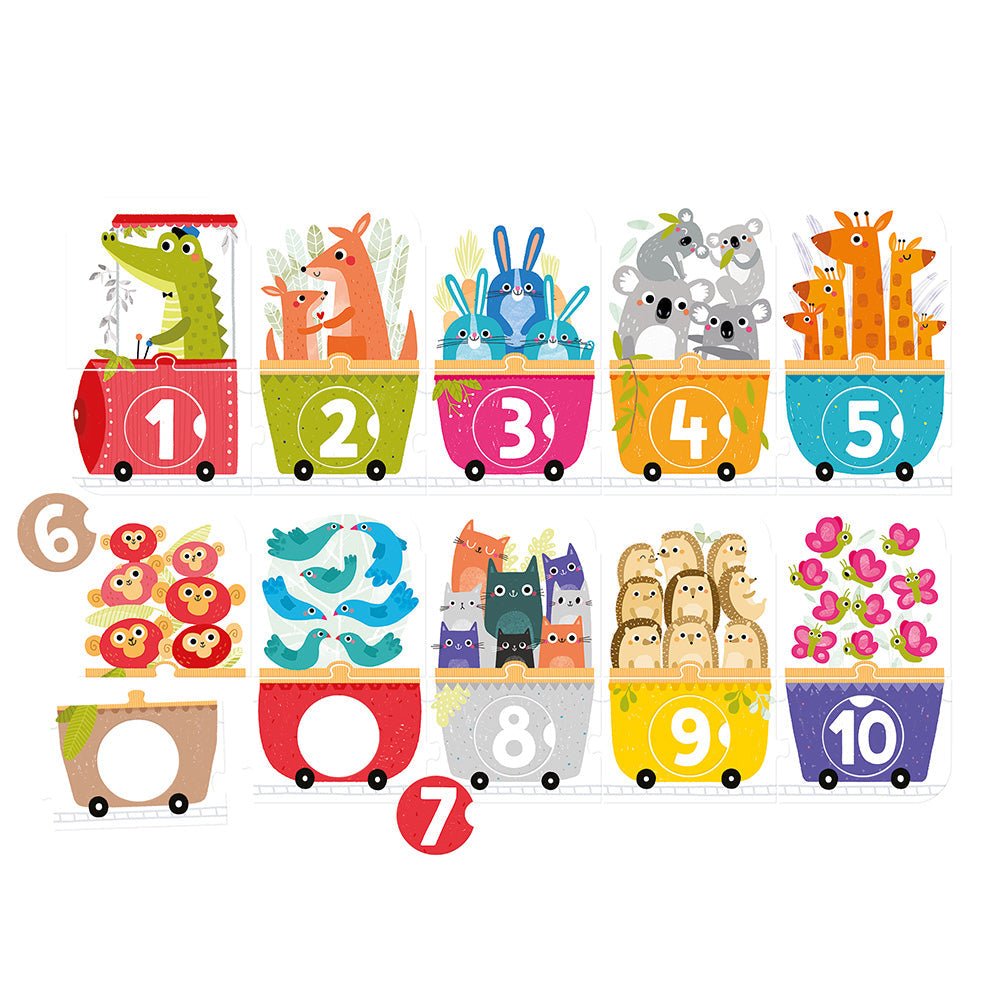 Banana Panda Make-a-Match Number Train Puzzle - Toby Tiger