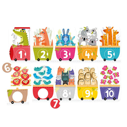 Banana Panda Make-a-Match Number Train Puzzle - Toby Tiger