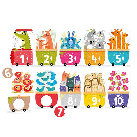 Banana Panda Make-a-Match Number Train Puzzle - Toby Tiger