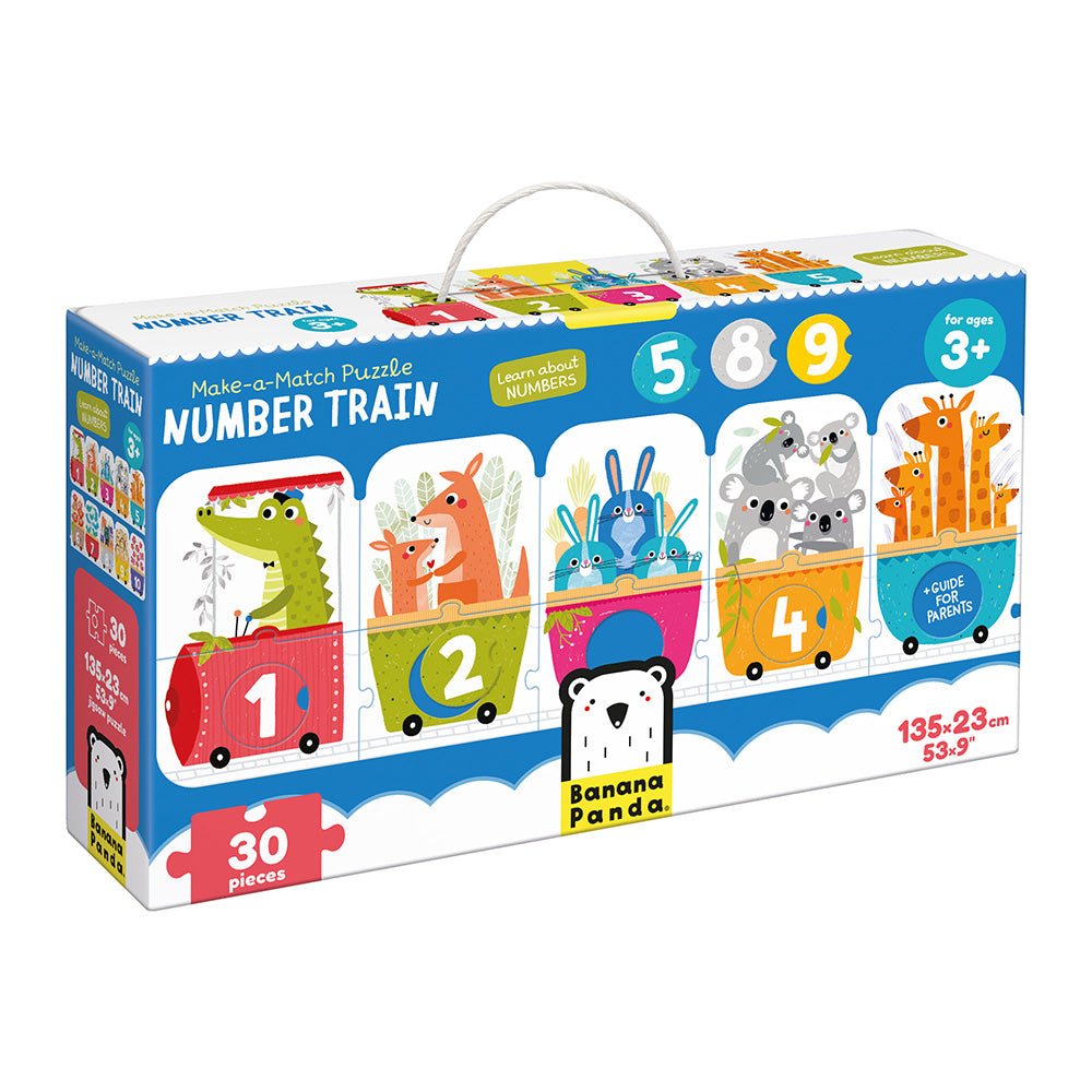 Banana Panda Make-a-Match Number Train Puzzle - Toby Tiger