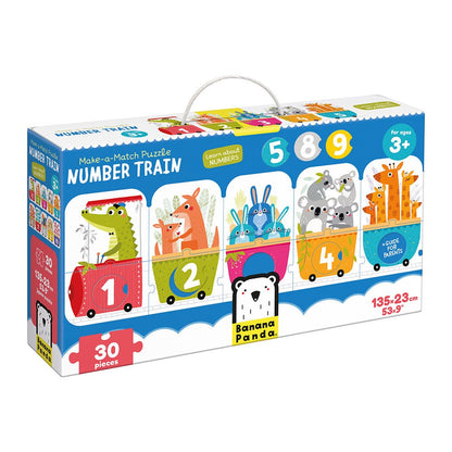 Banana Panda Make-a-Match Number Train Puzzle - Toby Tiger
