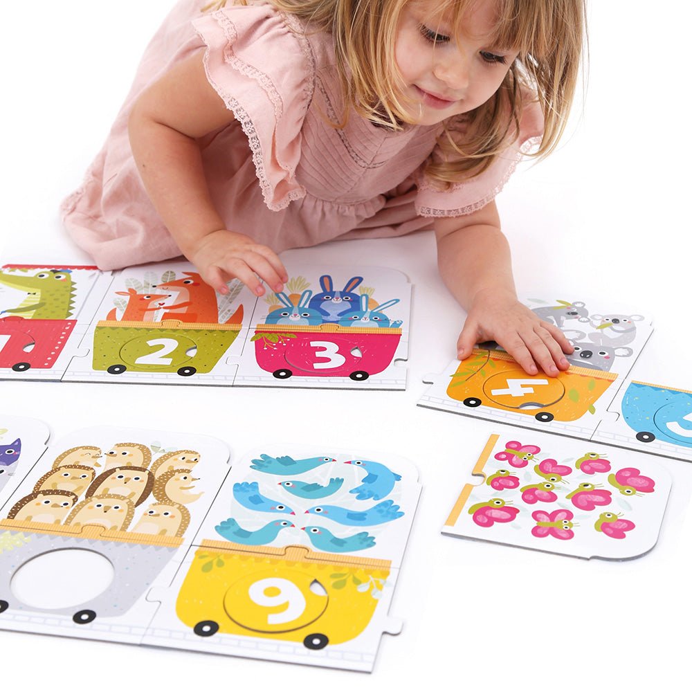 Banana Panda Make-a-Match Number Train Puzzle - Toby Tiger
