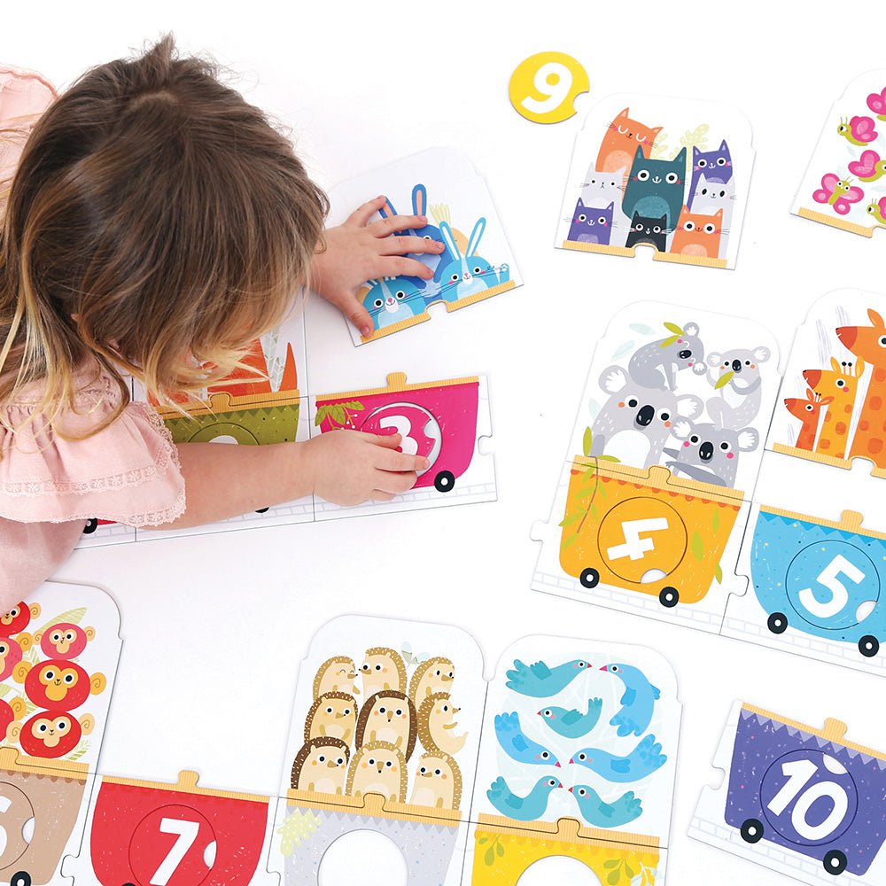 Banana Panda Make-a-Match Number Train Puzzle - Toby Tiger