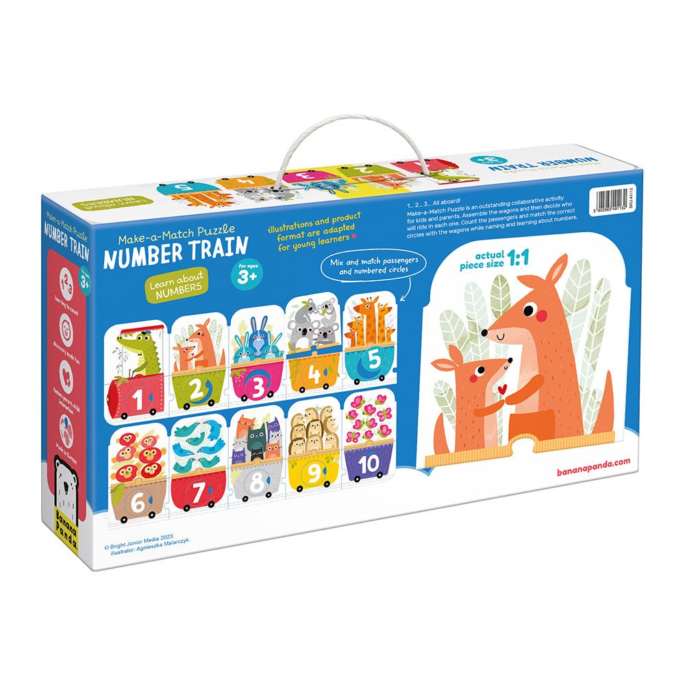 Banana Panda Make-a-Match Number Train Puzzle - Toby Tiger