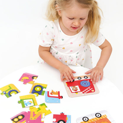 Banana Panda On-the-Go Puzzles Vehicles - Toby Tiger