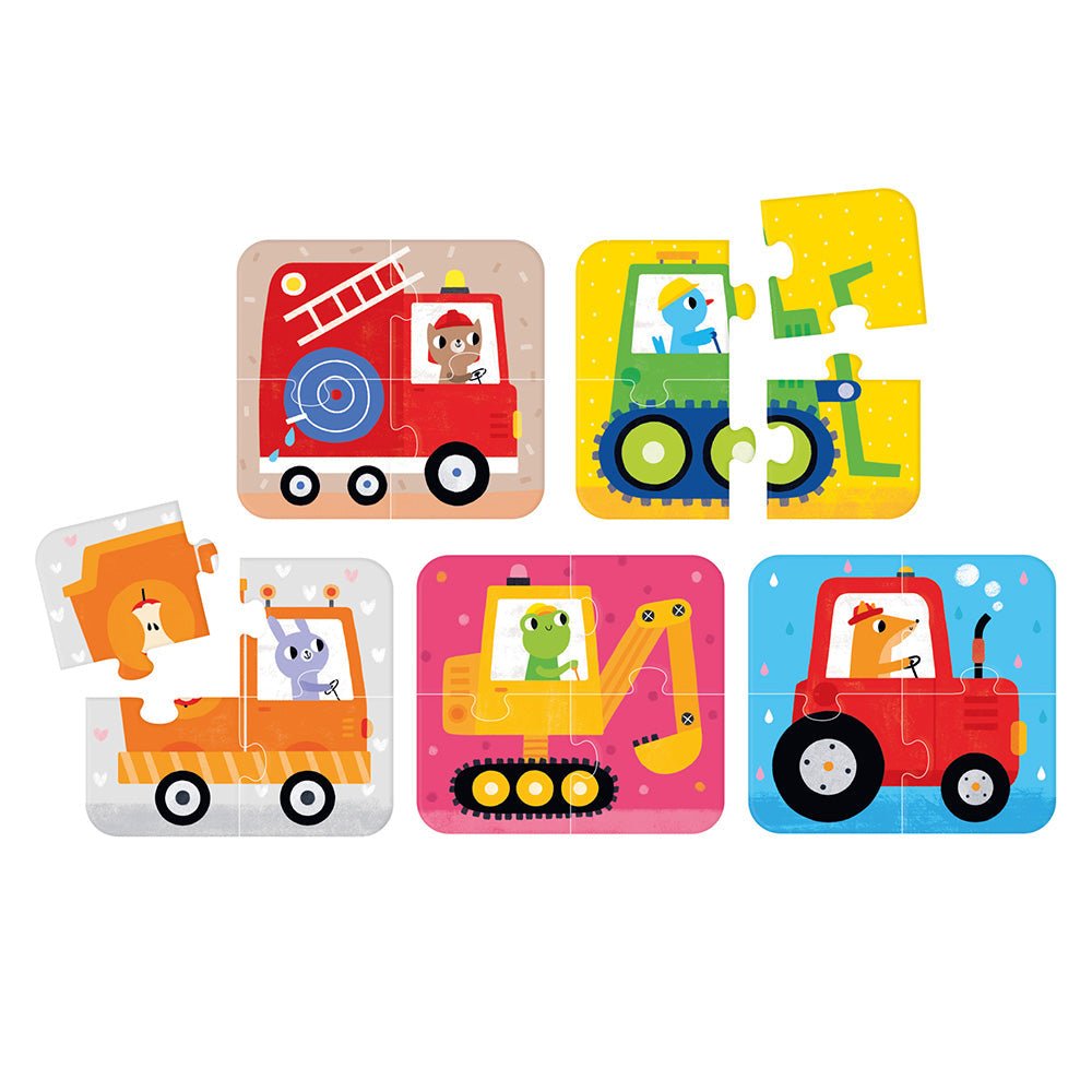 Banana Panda On-the-Go Puzzles Vehicles - Toby Tiger