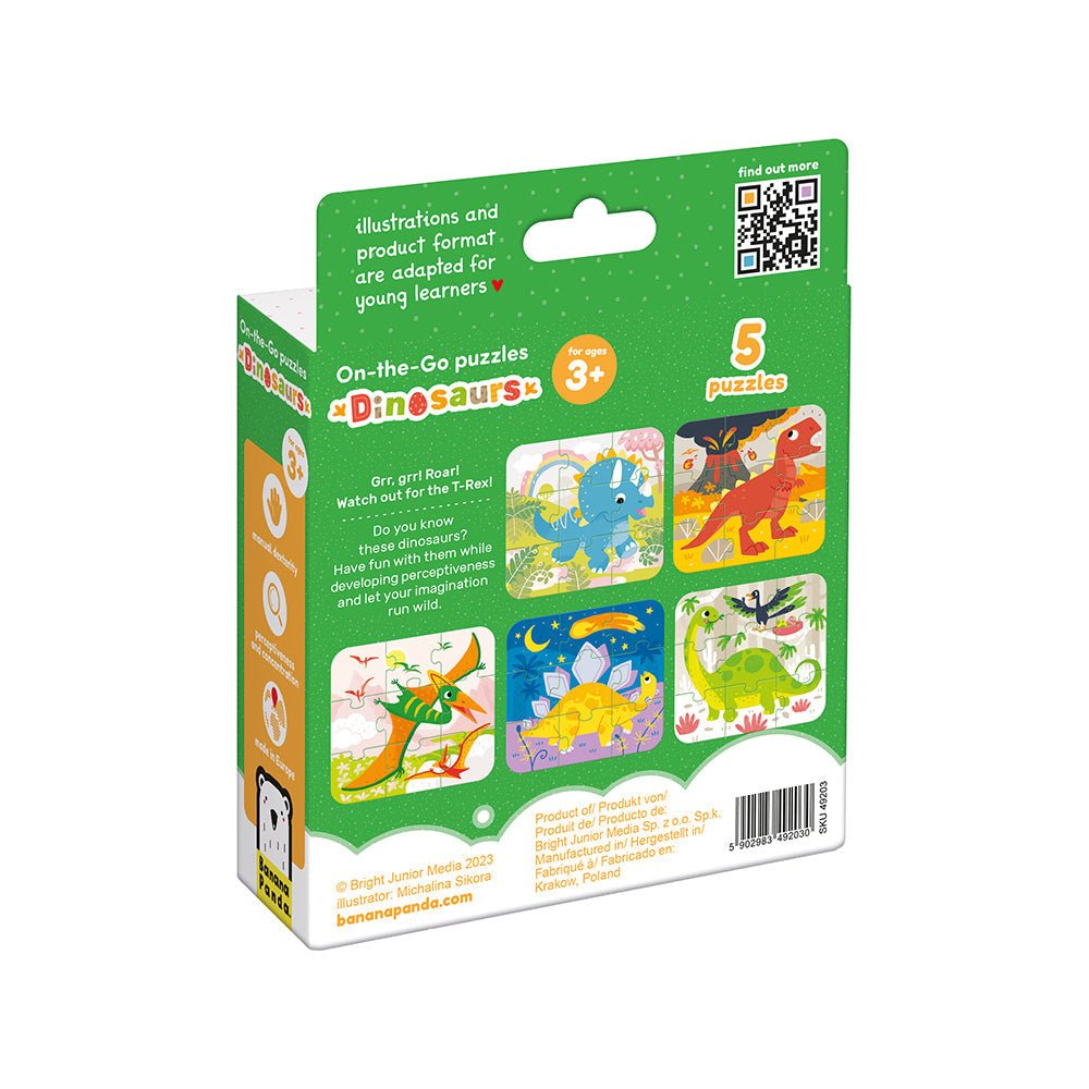 Banana Panda On-the-Go Dinosaur Puzzle - Toby Tiger