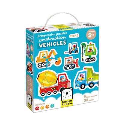 Banana Panda Progressive Puzzles Vehicles - Toby Tiger