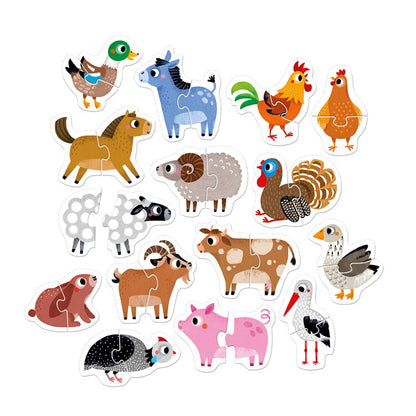Banana Panda Progressive Puzzles Farm Animals - Toby Tiger