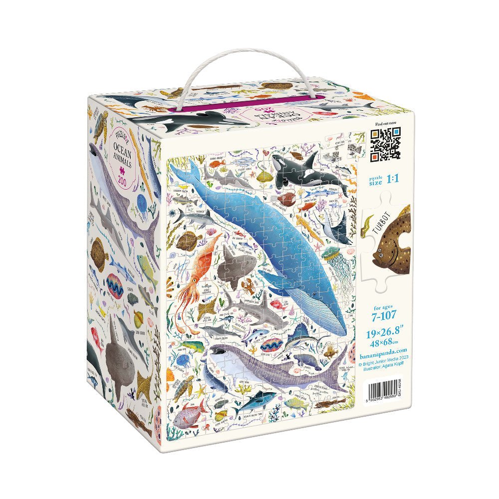 Banana Panda Puzzlove Ocean Animals (200 pcs) - Toby Tiger
