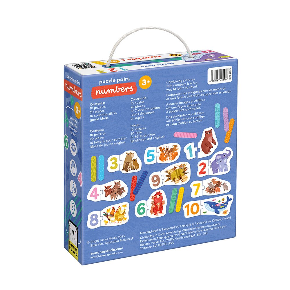 Banana Panda Puzzle Pairs Numbers - Toby Tiger