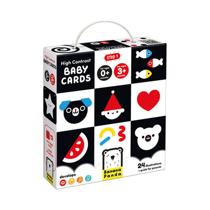 Banana Panda High Contrast Baby Cards Newborn - Toby Tiger