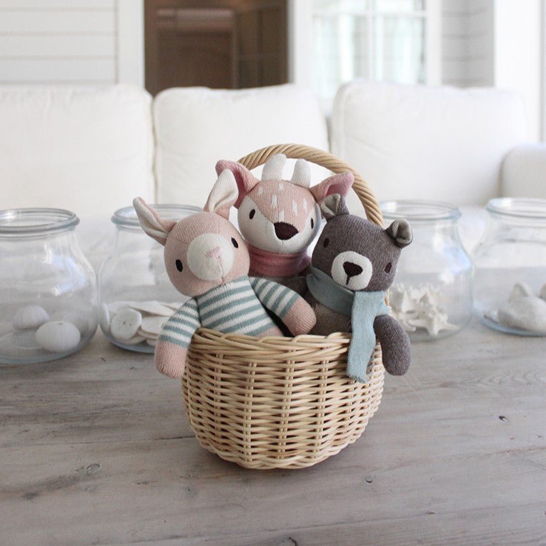 Knitted Animal Set + Gift Box (Bear, Deer, Hare) - Toby Tiger