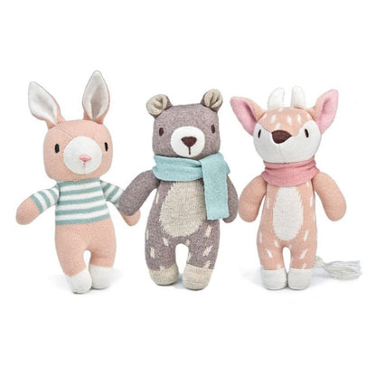 Knitted Animal Set + Gift Box (Bear, Deer, Hare) - Toby Tiger