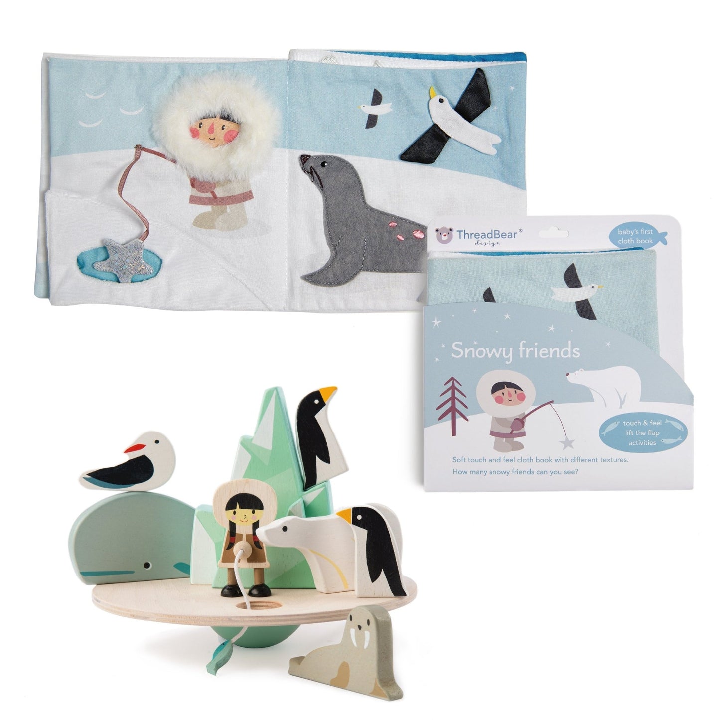 Balancing Polar Toy & Snowy Activity Book Bundle - Toby Tiger