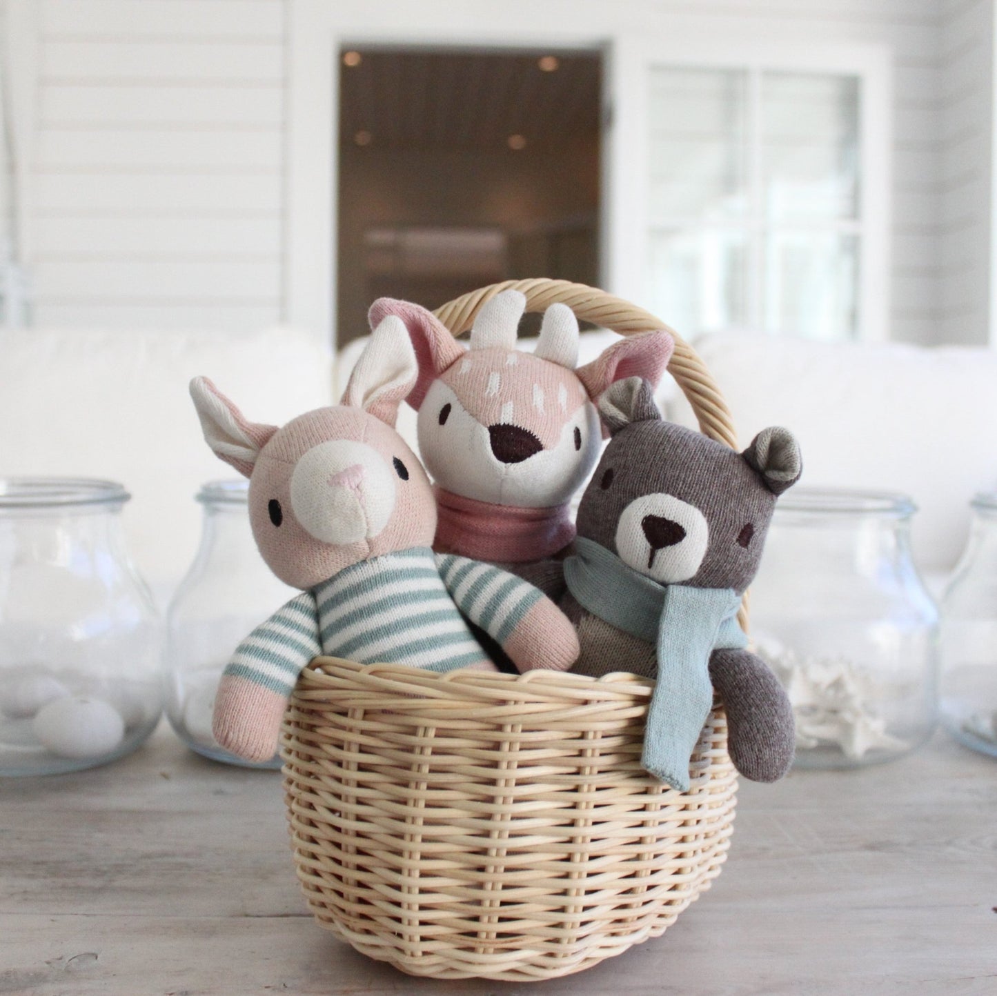 Finbar The Hare Knitted Toy + Gift Box - Toby Tiger