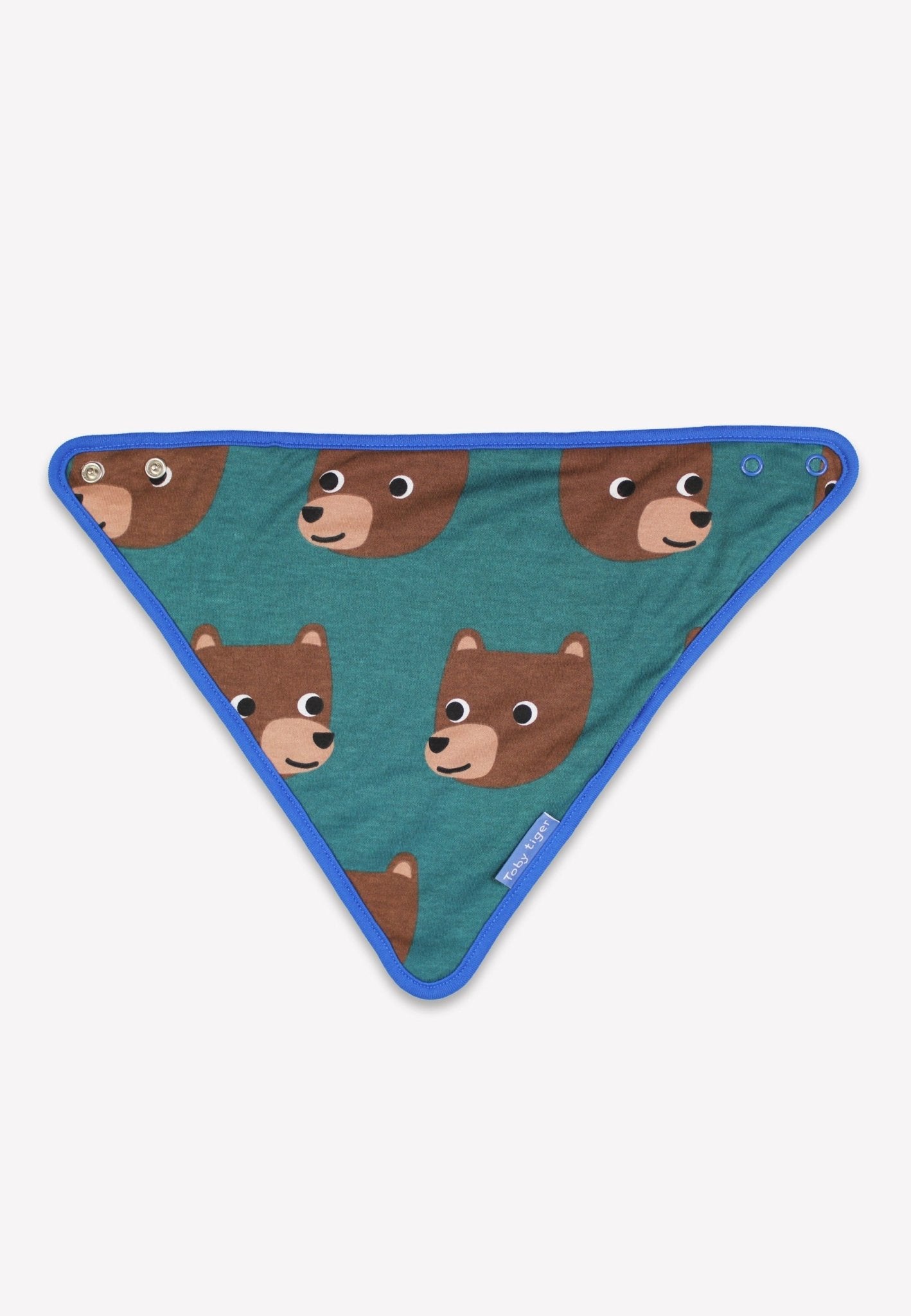 Organic Brown Bear Print Dribble Bib - Toby Tiger