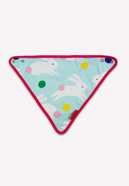 Organic Bunny Hop Print Dribble Bib - Toby Tiger