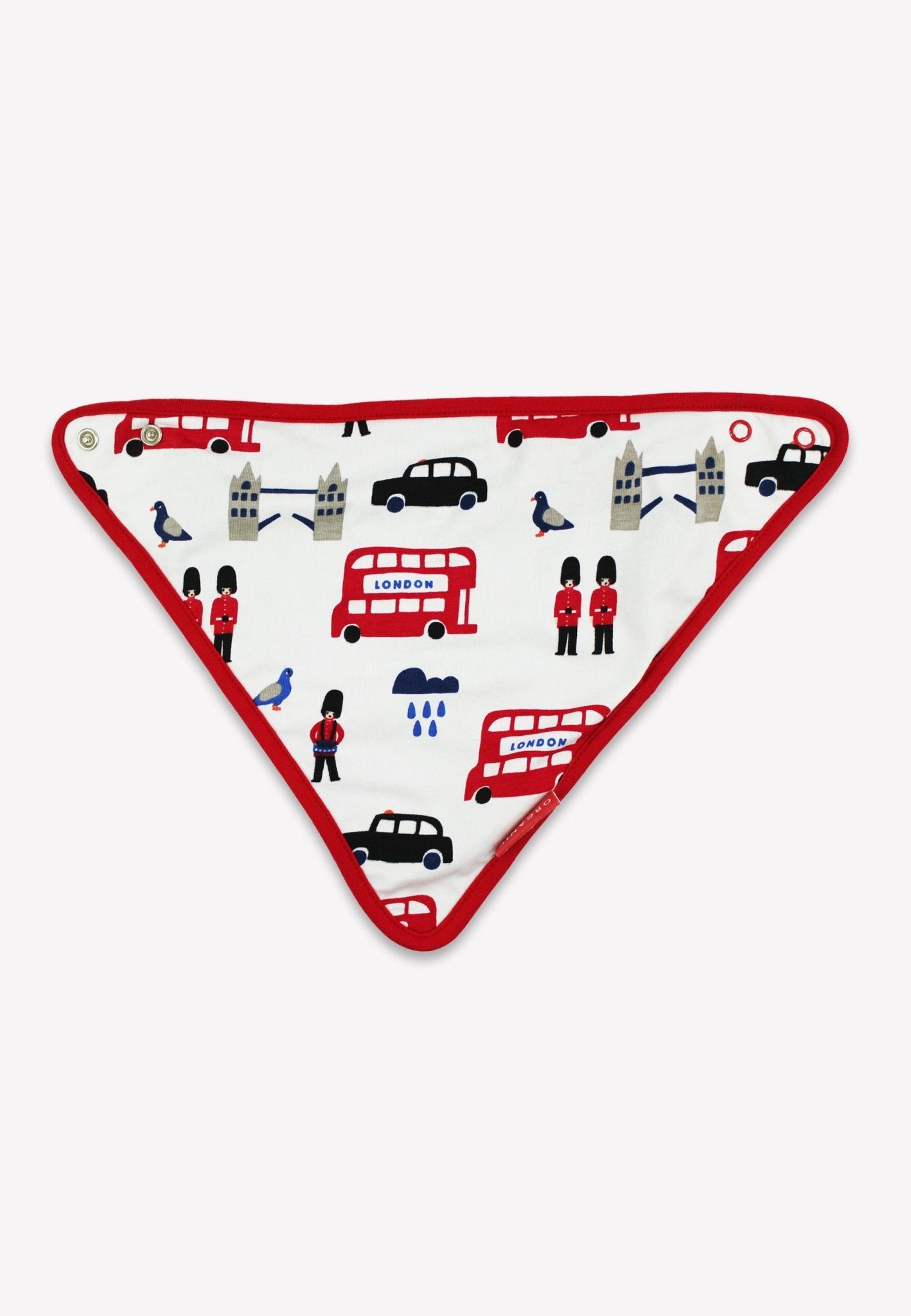 Organic London Print Dribble Bib - Toby Tiger
