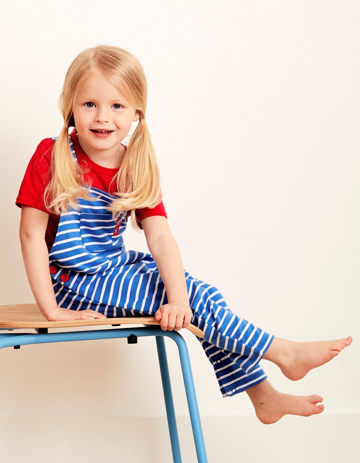 Organic Breton Stripe Dungarees