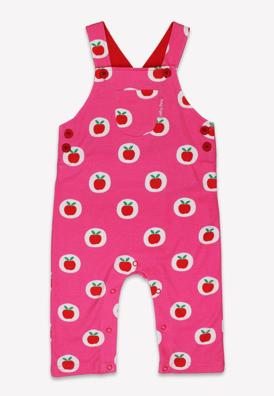 Organic Apple Print Dungarees - Toby Tiger