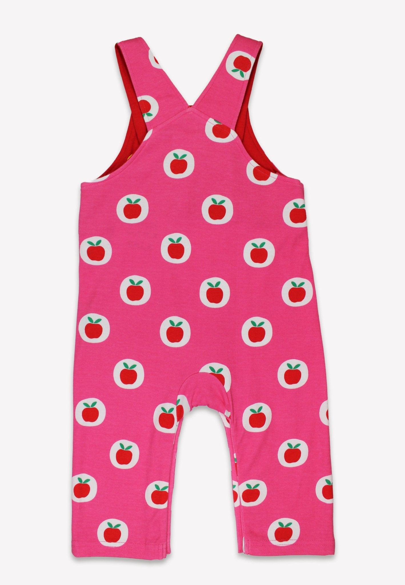 Organic Apple Print Dungarees - Toby Tiger