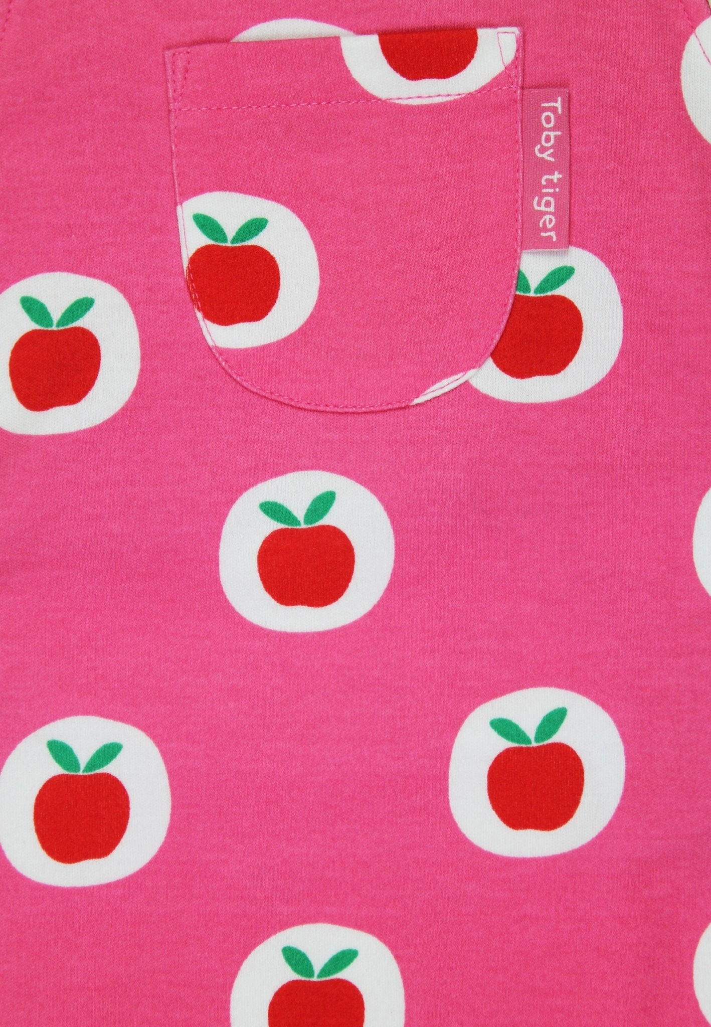 Organic Apple Print Dungarees - Toby Tiger