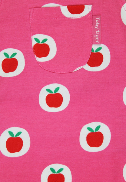 Organic Apple Print Dungarees - Toby Tiger