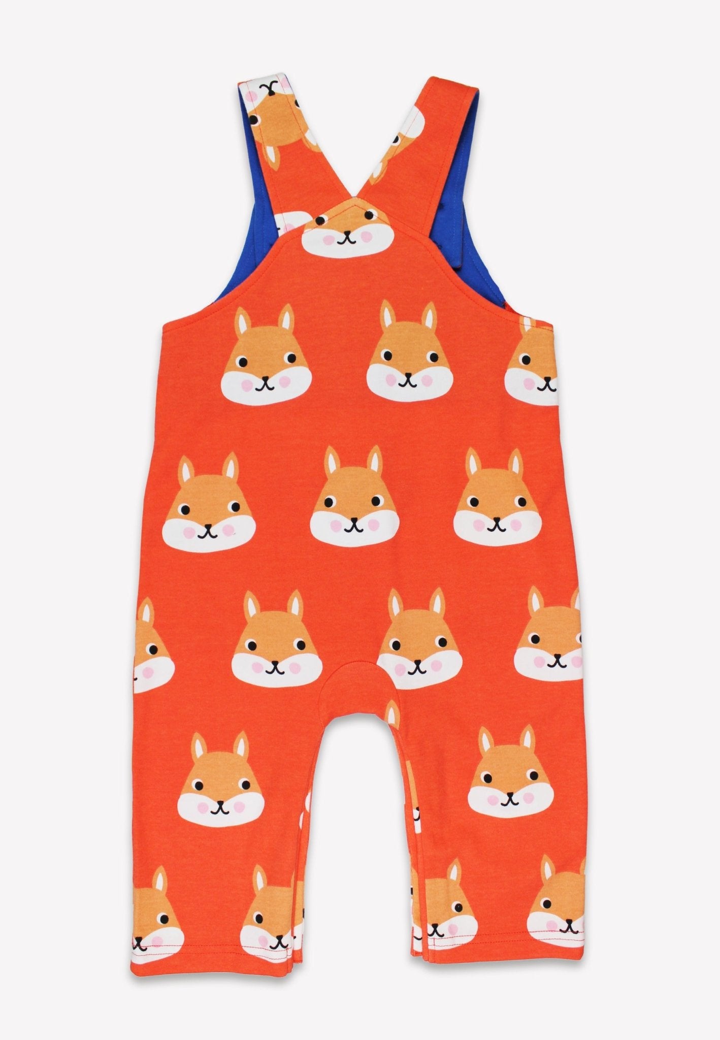 Organic Squirrel Print Dungarees - Toby Tiger