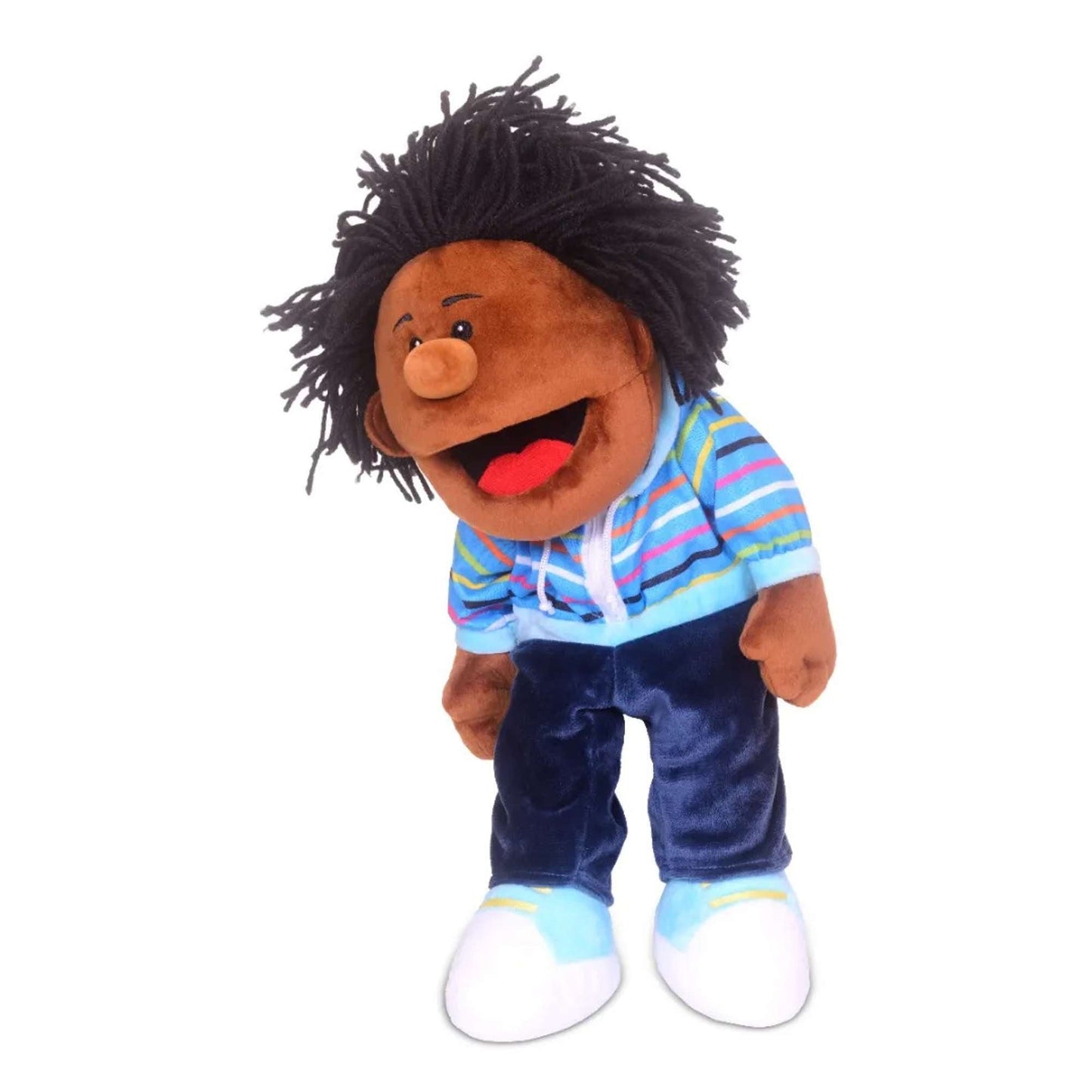 Black Boy Moving Mouth Hand Puppet - Toby Tiger