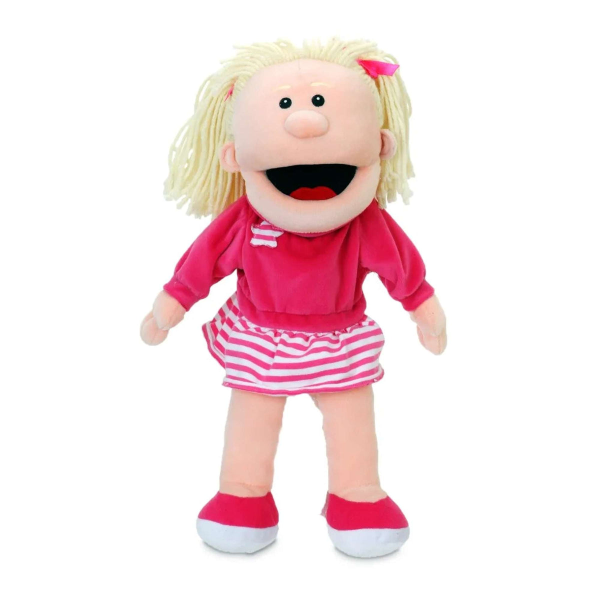 White Girl Moving Mouth Hand Puppet - Toby Tiger UK