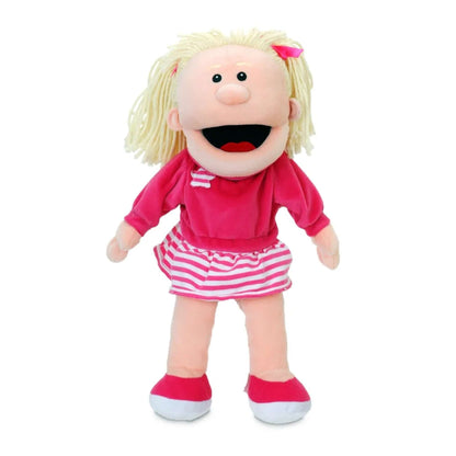 White Girl Moving Mouth Hand Puppet - Toby Tiger UK