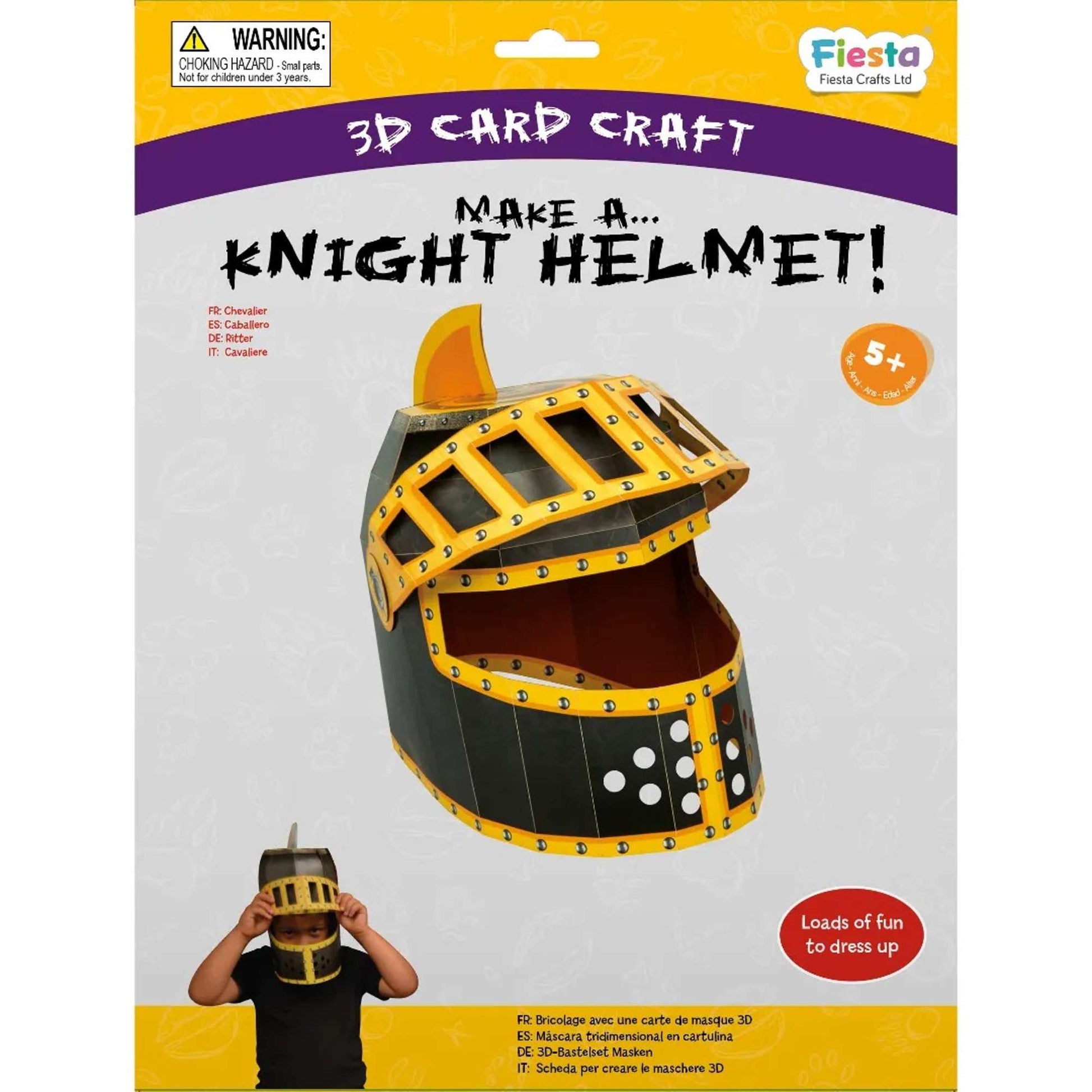 Knight 3D Mask Card Craft - Toby Tiger