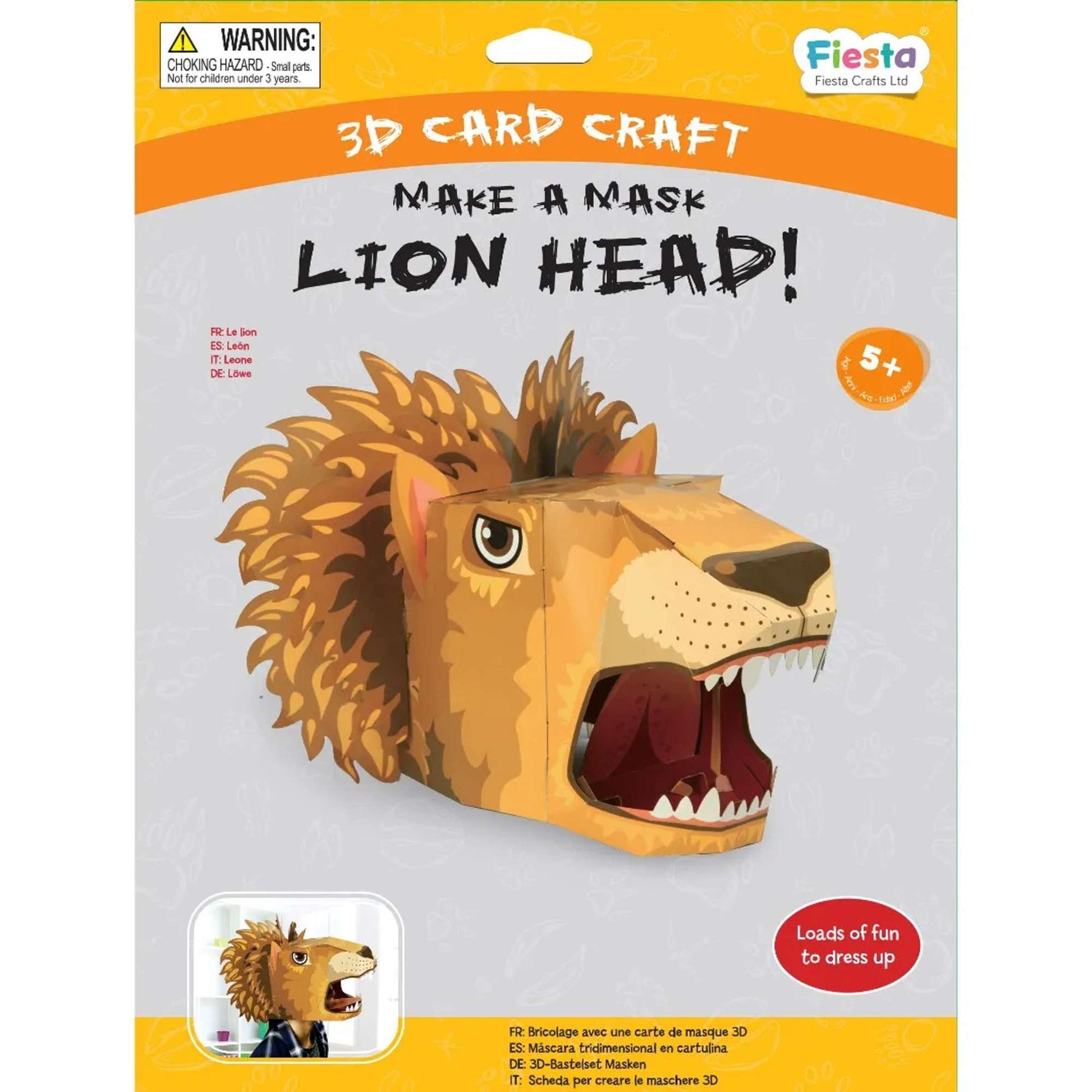 Lion 3D Mask Card Craft - Toby Tiger