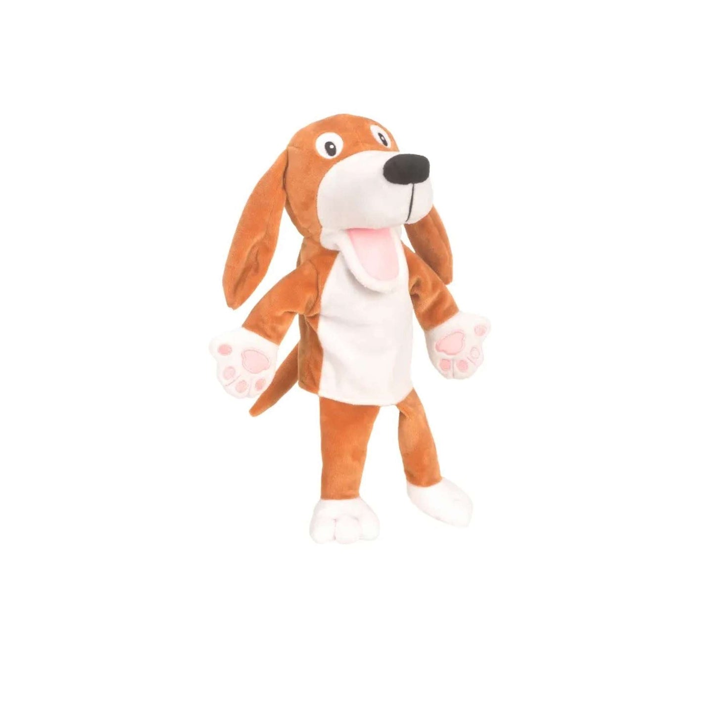 Dog Moving Mouth Hand Puppet - Toby Tiger