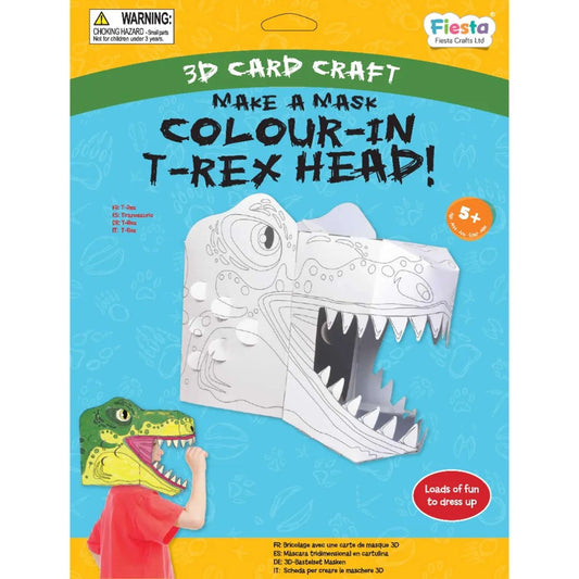 T - Rex Colour - in 3D Mask Card Craft - Toby Tiger