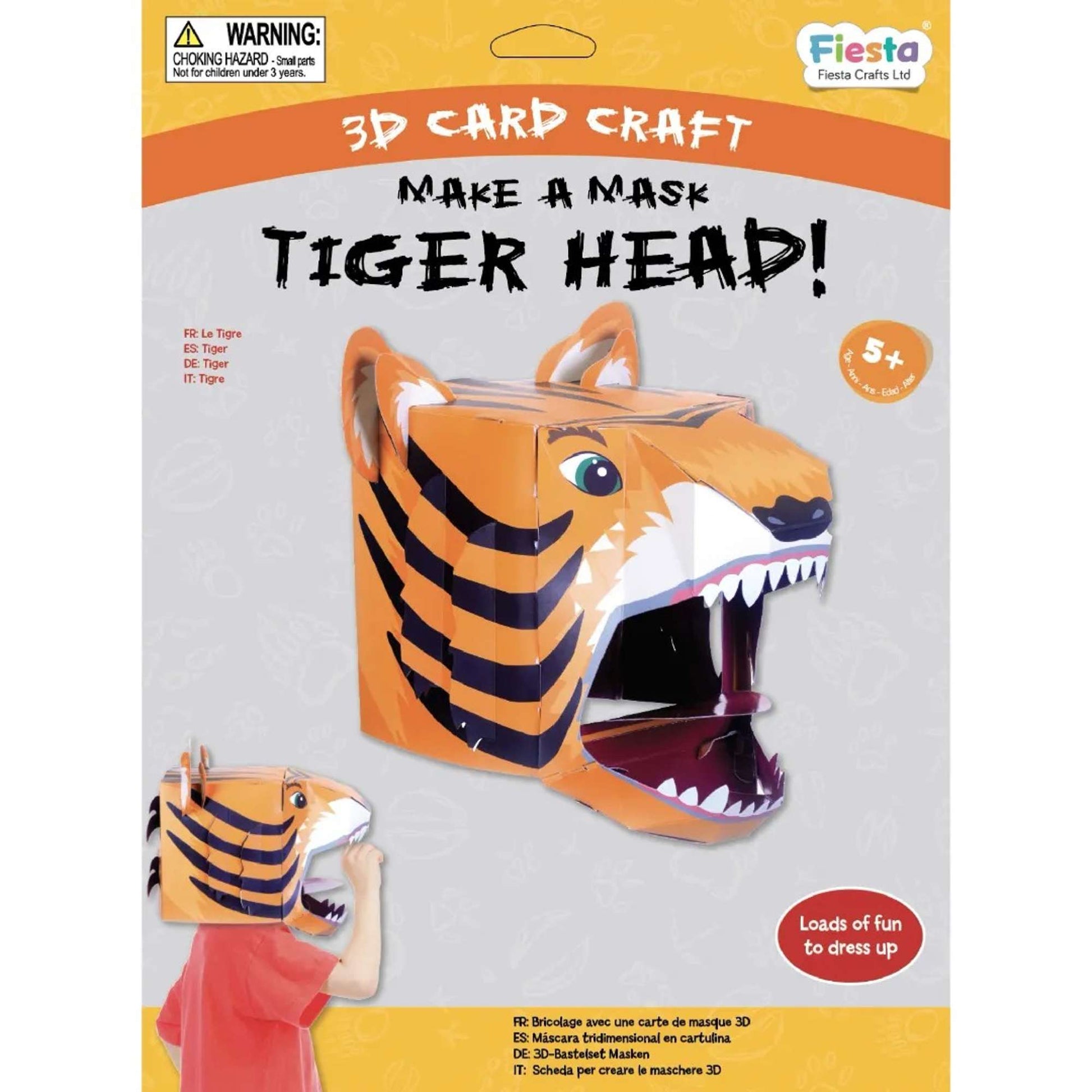 Tiger 3D Mask Card Craft - Toby Tiger