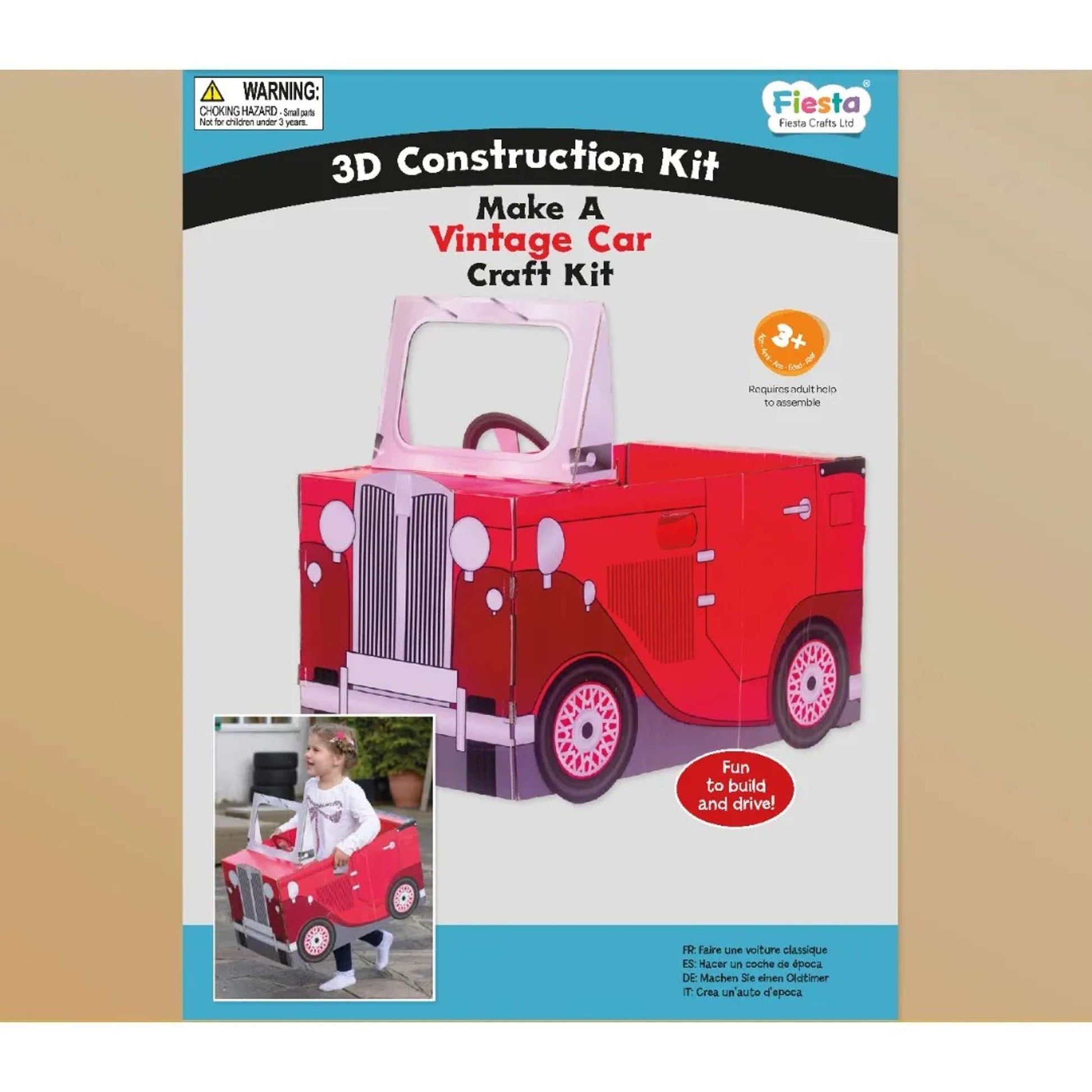 3D Construction Craft - Vintage Car - Toby Tiger