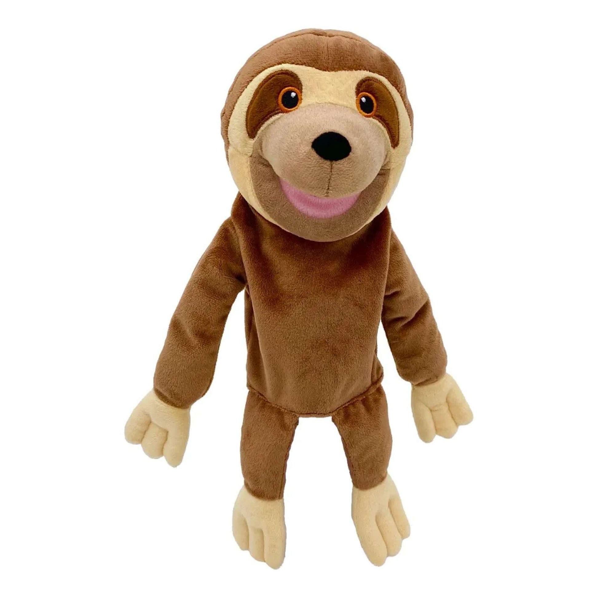 Moving Mouth Sloth Hand Puppet - Toby Tiger