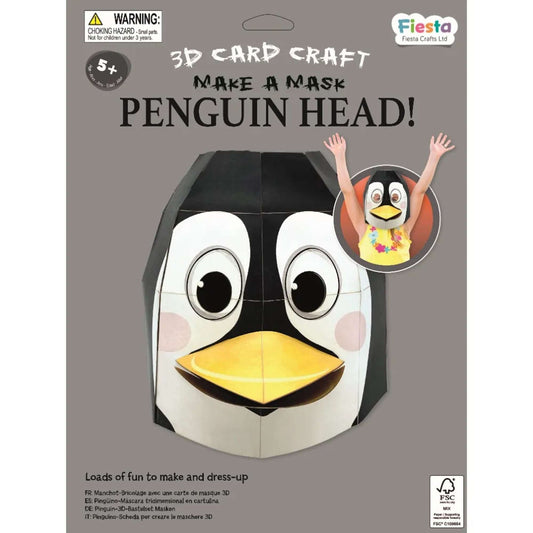 Penguin 3D Mask Card Craft - Toby Tiger
