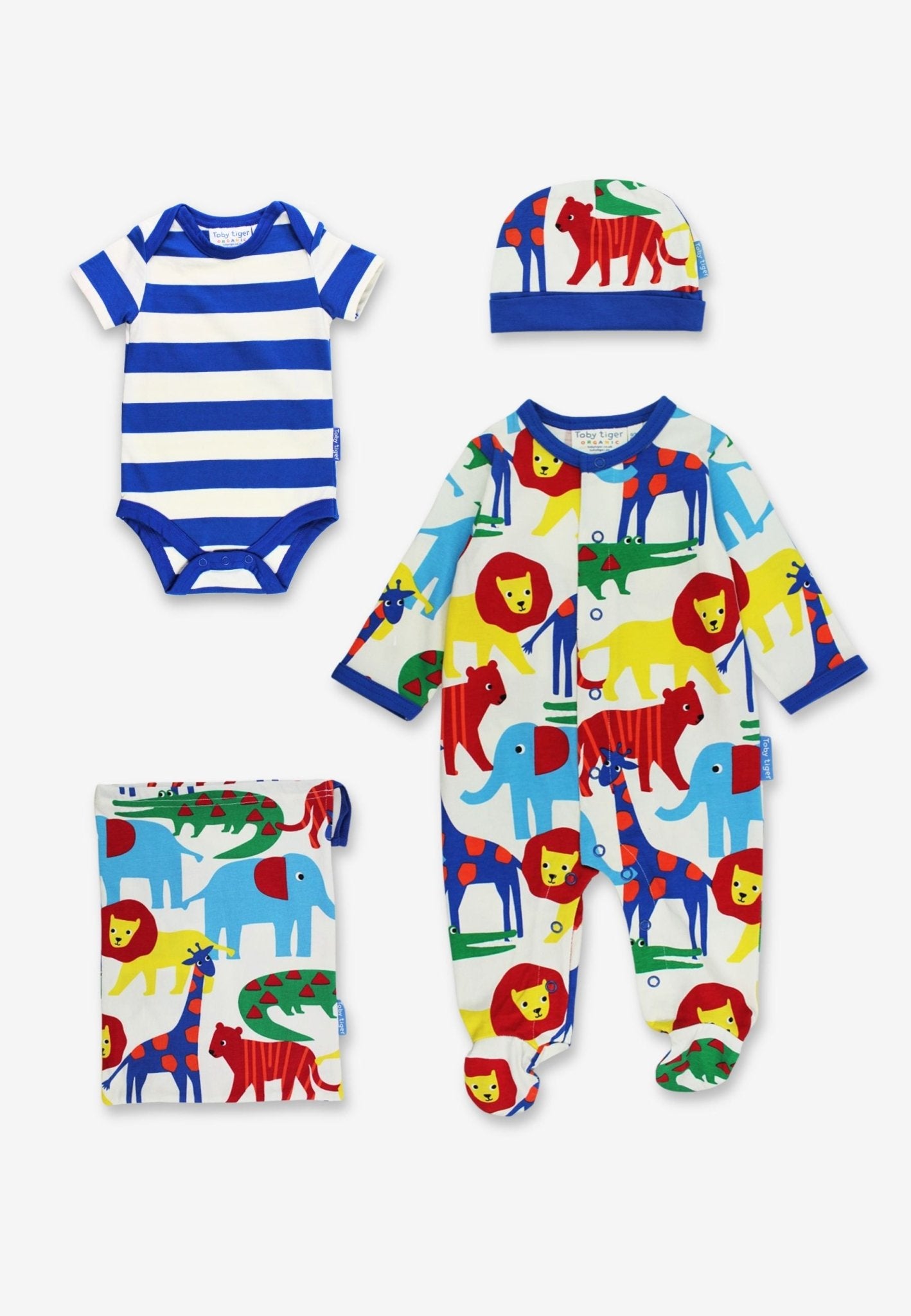 Organic Safari Print Baby Gift Set - Toby Tiger