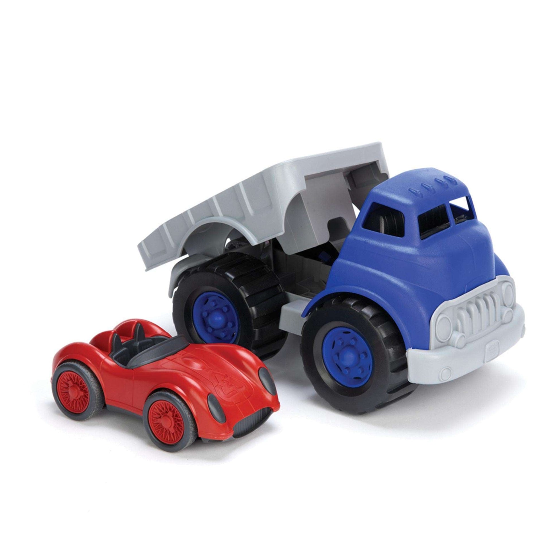 Flatbed Truck & Race Car - Toby Tiger UK