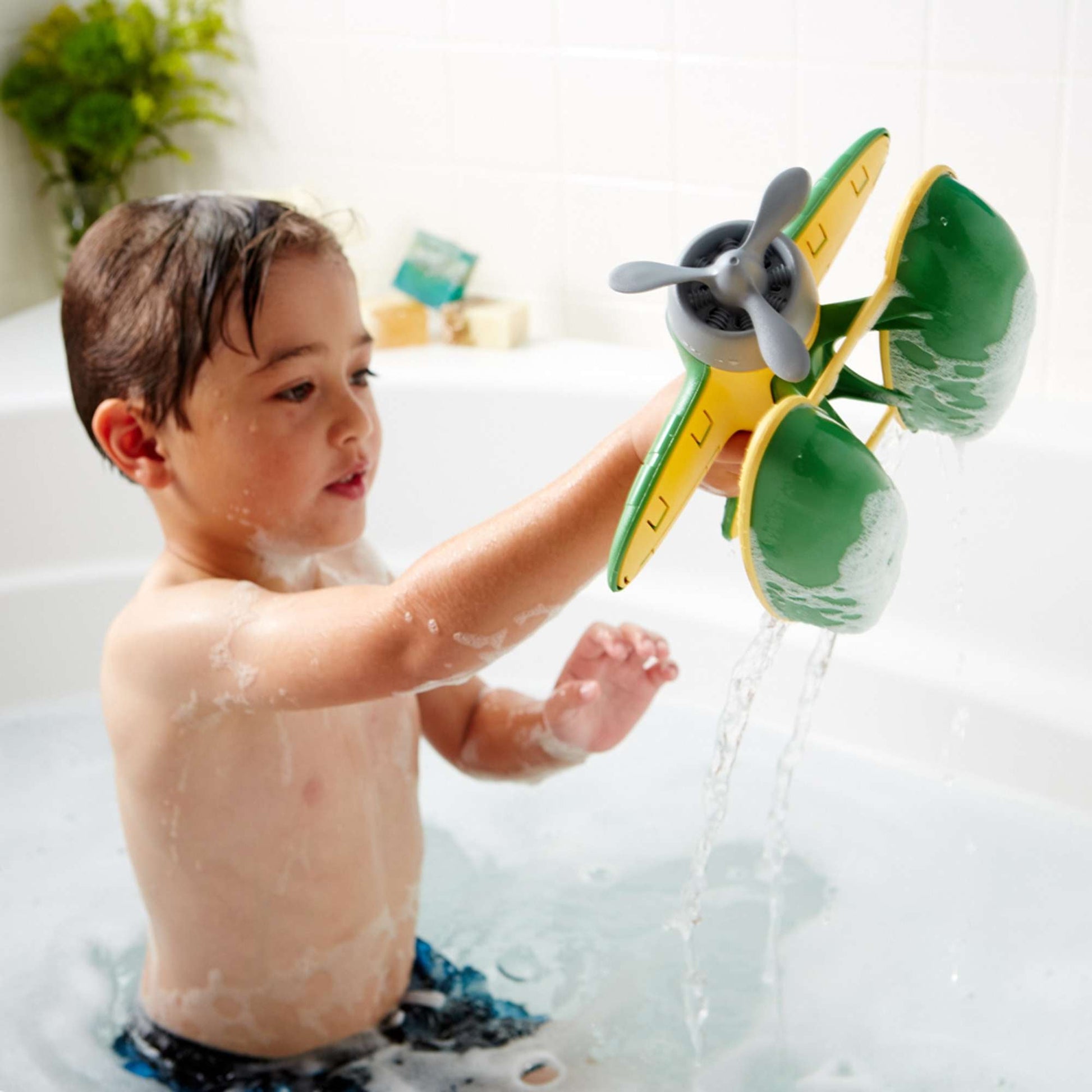 Green and Yellow Seaplane - Toby Tiger